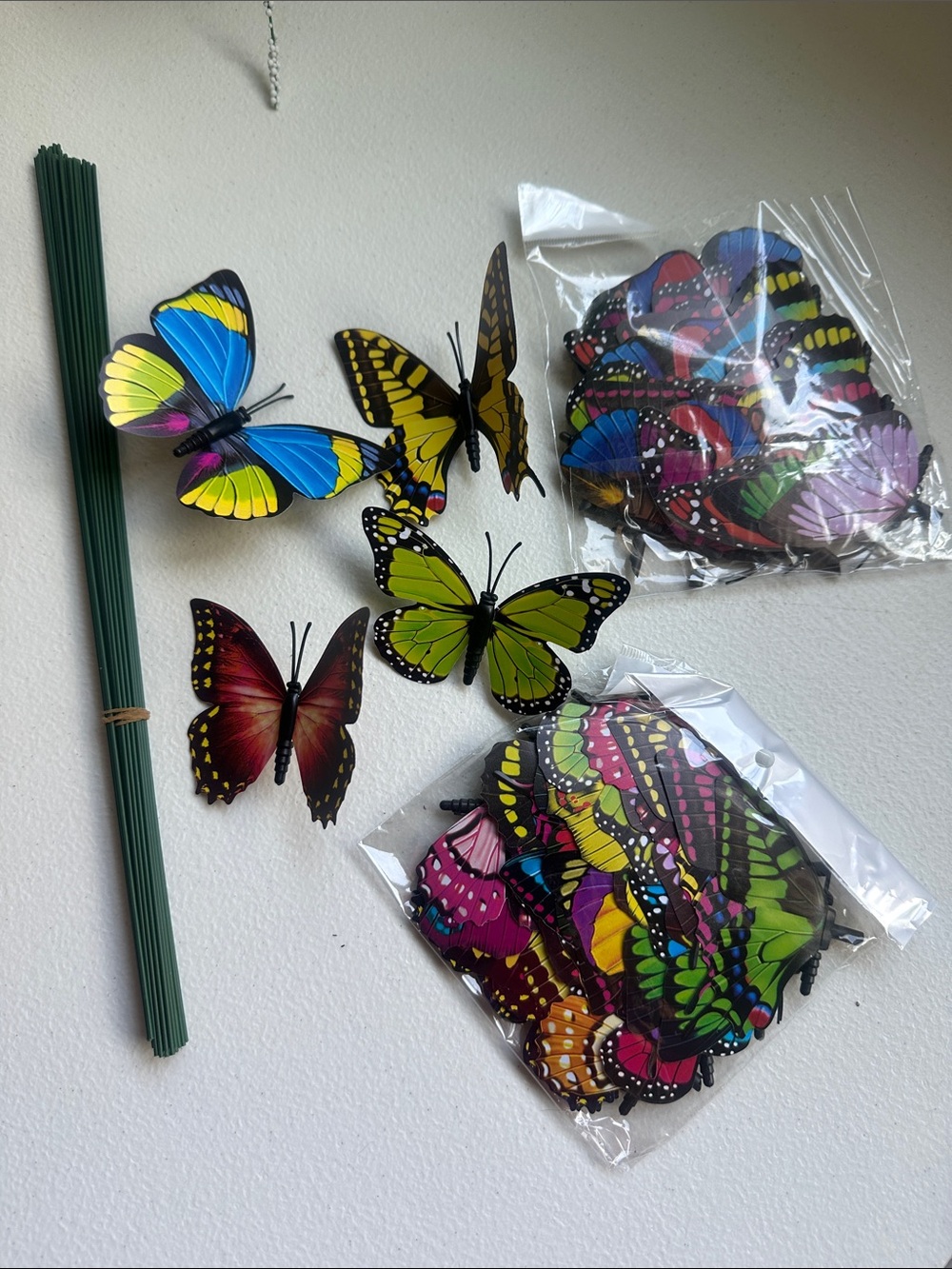 Bright Multi-Color Butterfly Picks for Party and Home Décor 50 pcs